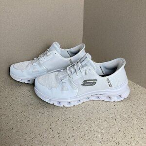 SKECHERS White Glide Step Pro Slip-Ins Comfort Walking Shoes Sneakers Womens 8